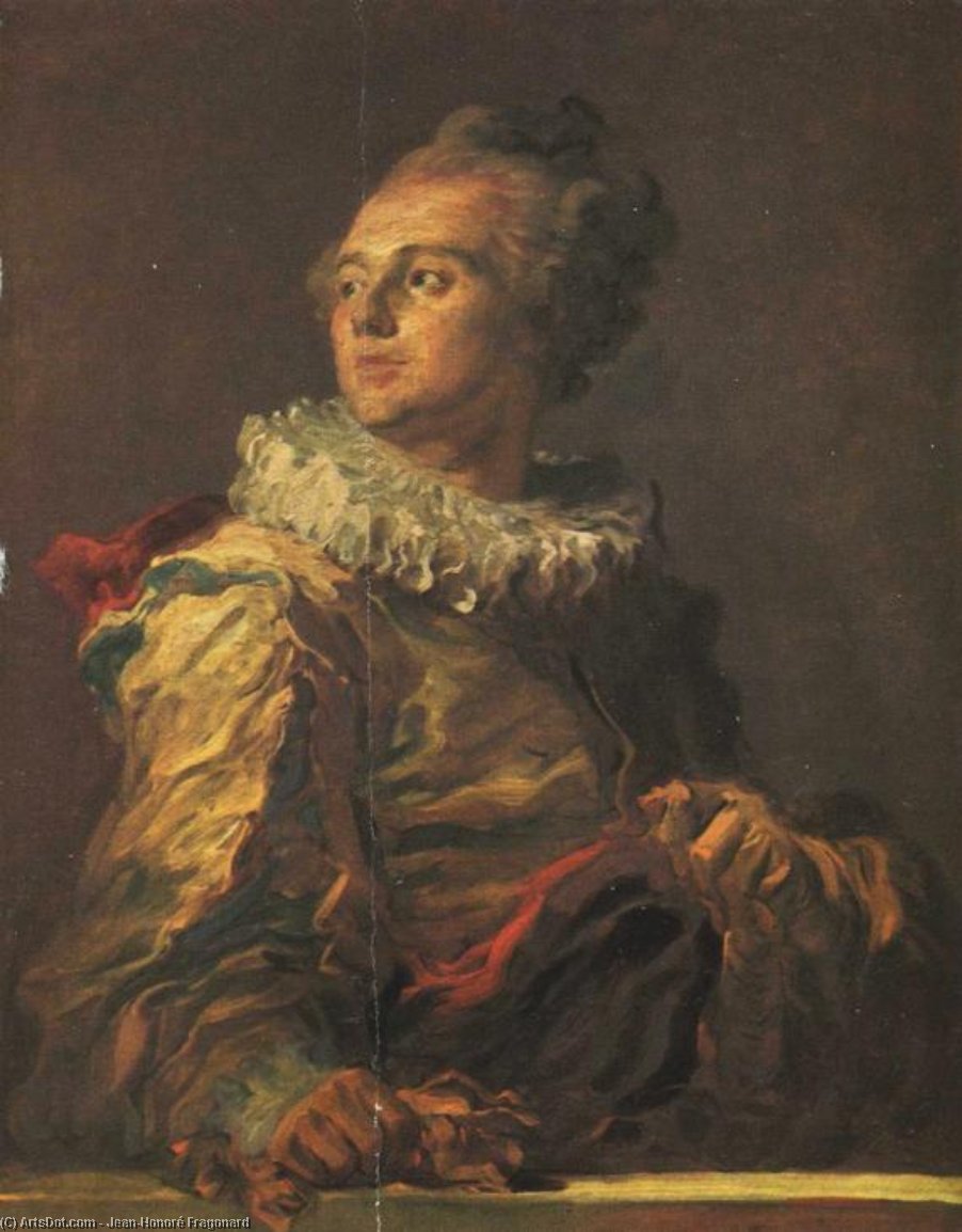 Wikioo.org - The Encyclopedia of Fine Arts - Painting, Artwork by Jean-Honoré Fragonard - Portrait of a Young Man (The Actor)