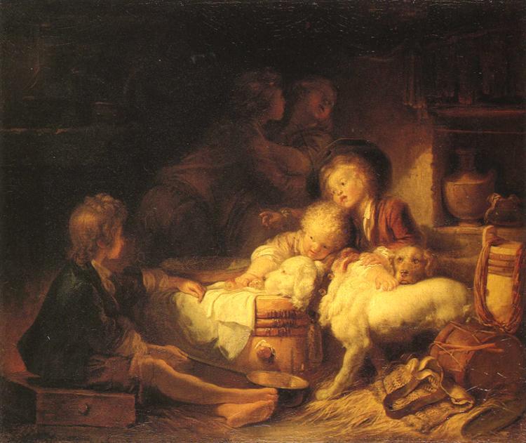 Wikioo.org - The Encyclopedia of Fine Arts - Painting, Artwork by Jean-Honoré Fragonard - The Farmers' Children