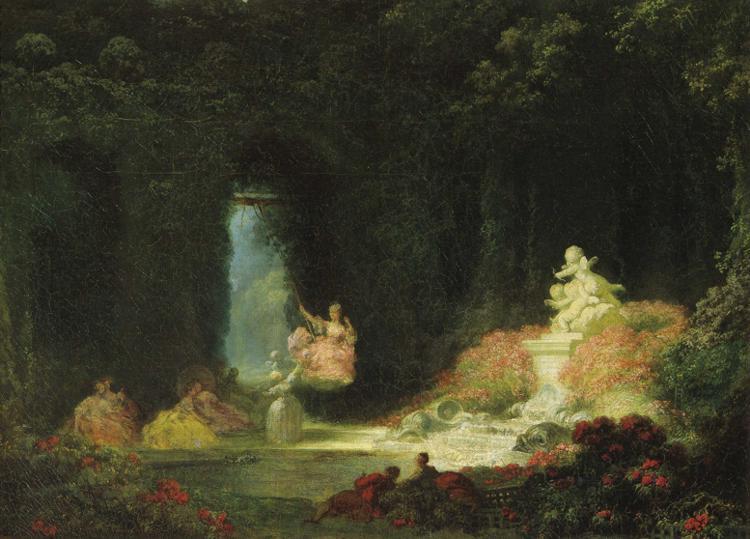 Wikioo.org - The Encyclopedia of Fine Arts - Painting, Artwork by Jean-Honoré Fragonard - The Little Swing