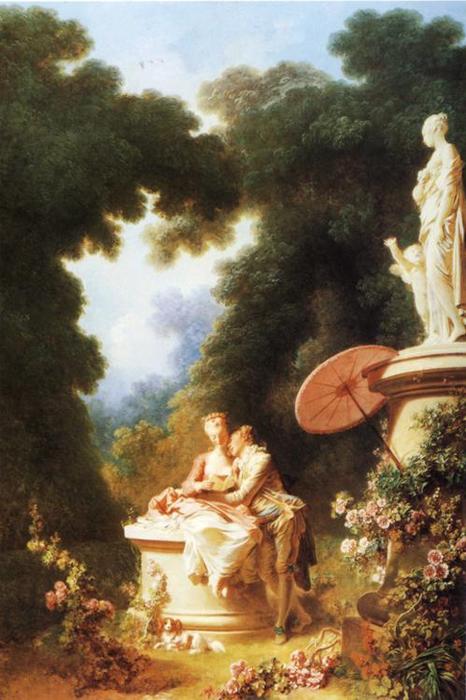 WikiOO.org - Εγκυκλοπαίδεια Καλών Τεχνών - Ζωγραφική, έργα τέχνης Jean-Honoré Fragonard - The Loves of the Shepherds, Love Letters