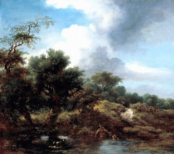 Wikioo.org - The Encyclopedia of Fine Arts - Painting, Artwork by Jean-Honoré Fragonard - The Pond
