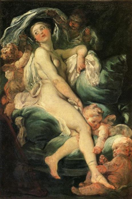 Wikoo.org - موسوعة الفنون الجميلة - اللوحة، العمل الفني Jean-Honoré Fragonard - The Toilet of Venus