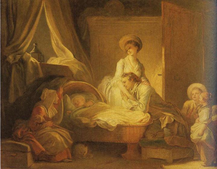 WikiOO.org - Encyclopedia of Fine Arts - Maľba, Artwork Jean-Honoré Fragonard - The Visit to the Nursery
