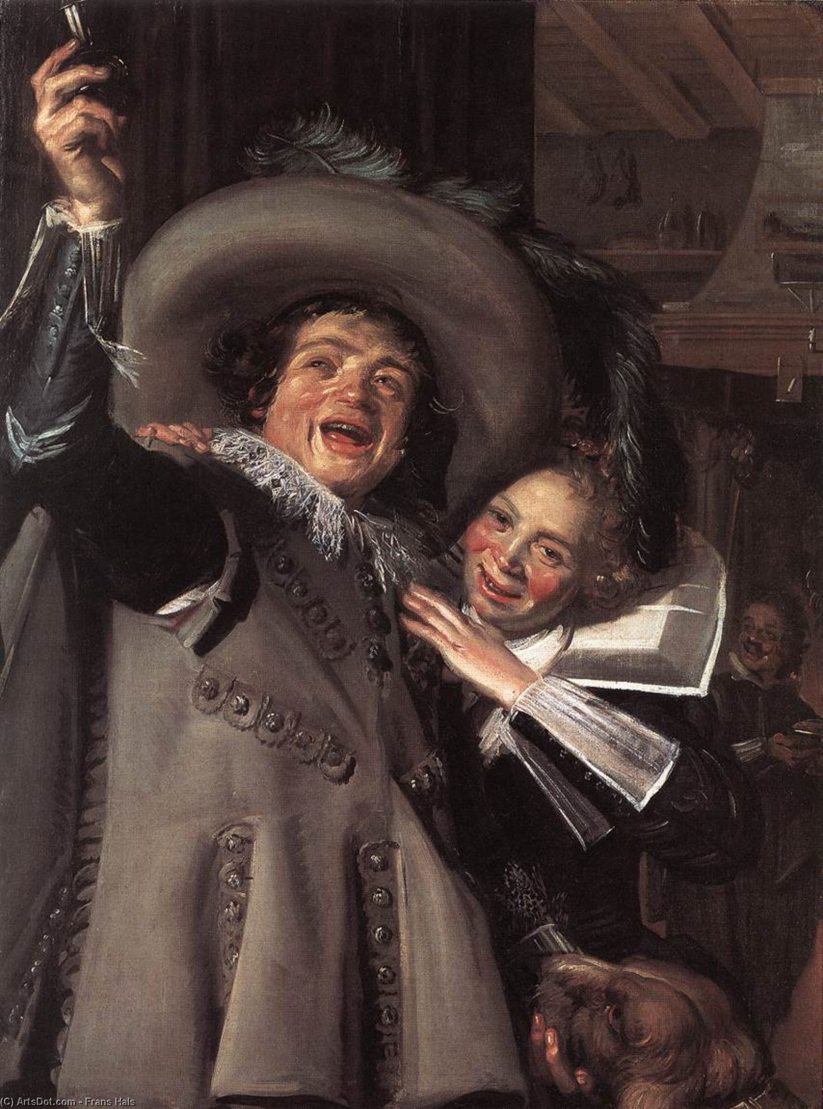Wikioo.org - The Encyclopedia of Fine Arts - Painting, Artwork by Frans Hals - Jonker Ramp and his Sweetheart