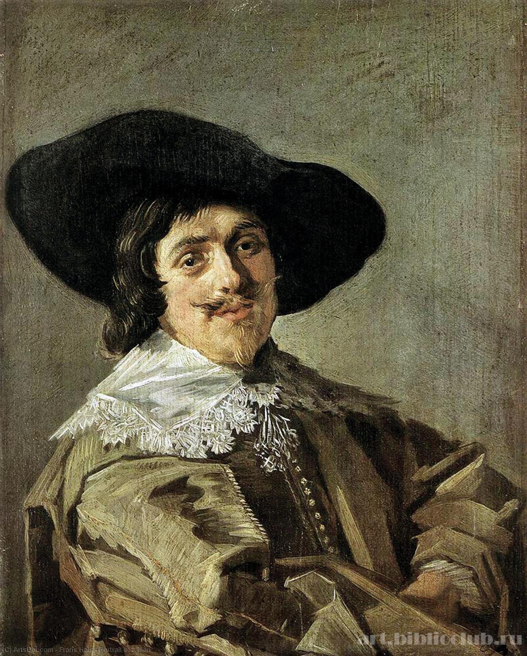 WikiOO.org – 美術百科全書 - 繪畫，作品 Frans Hals - 一个男人的肖像