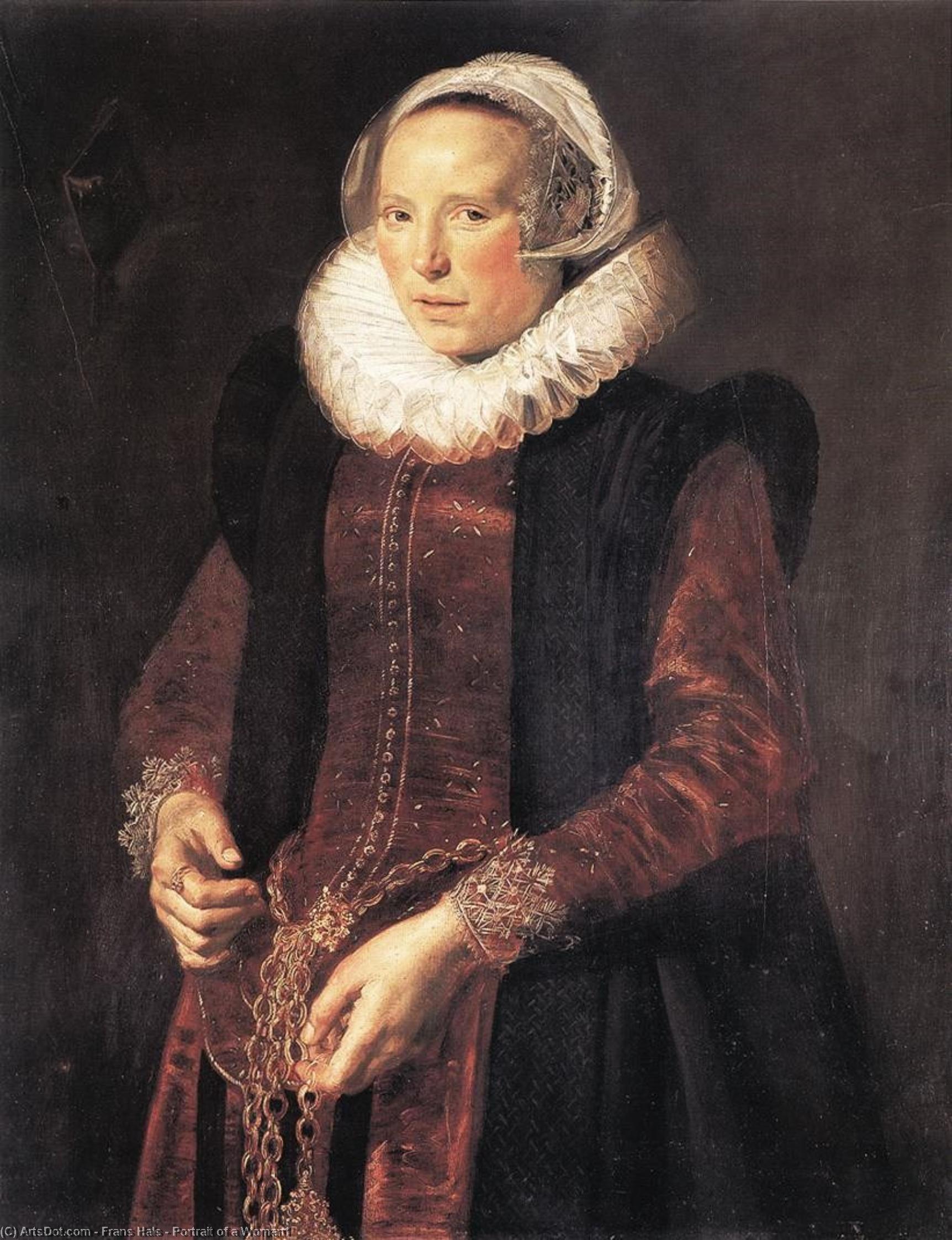 Wikioo.org - The Encyclopedia of Fine Arts - Painting, Artwork by Frans Hals - Portrait of a Woman1