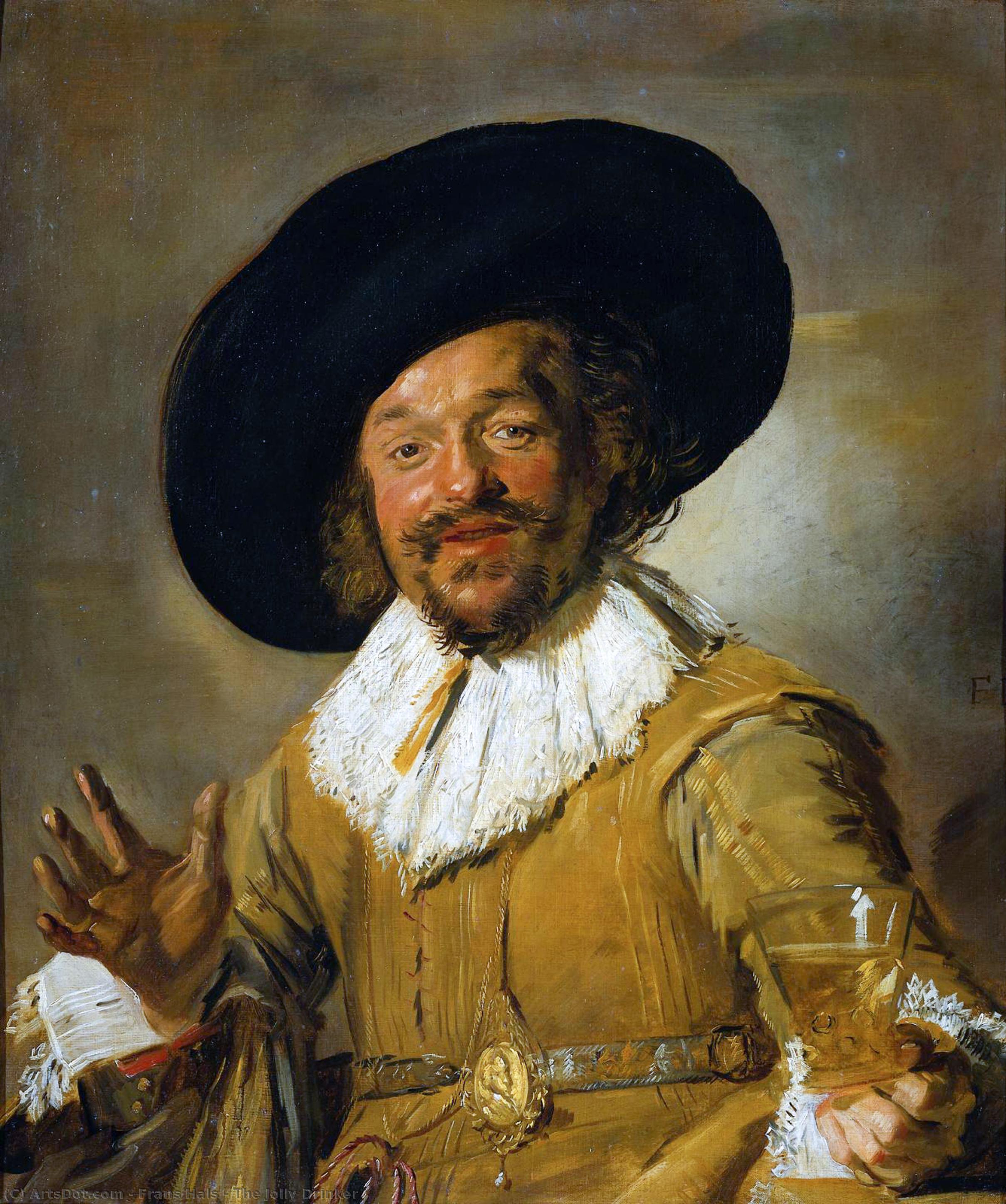Wikioo.org - Bách khoa toàn thư về mỹ thuật - Vẽ tranh, Tác phẩm nghệ thuật Frans Hals - The Jolly Drinker