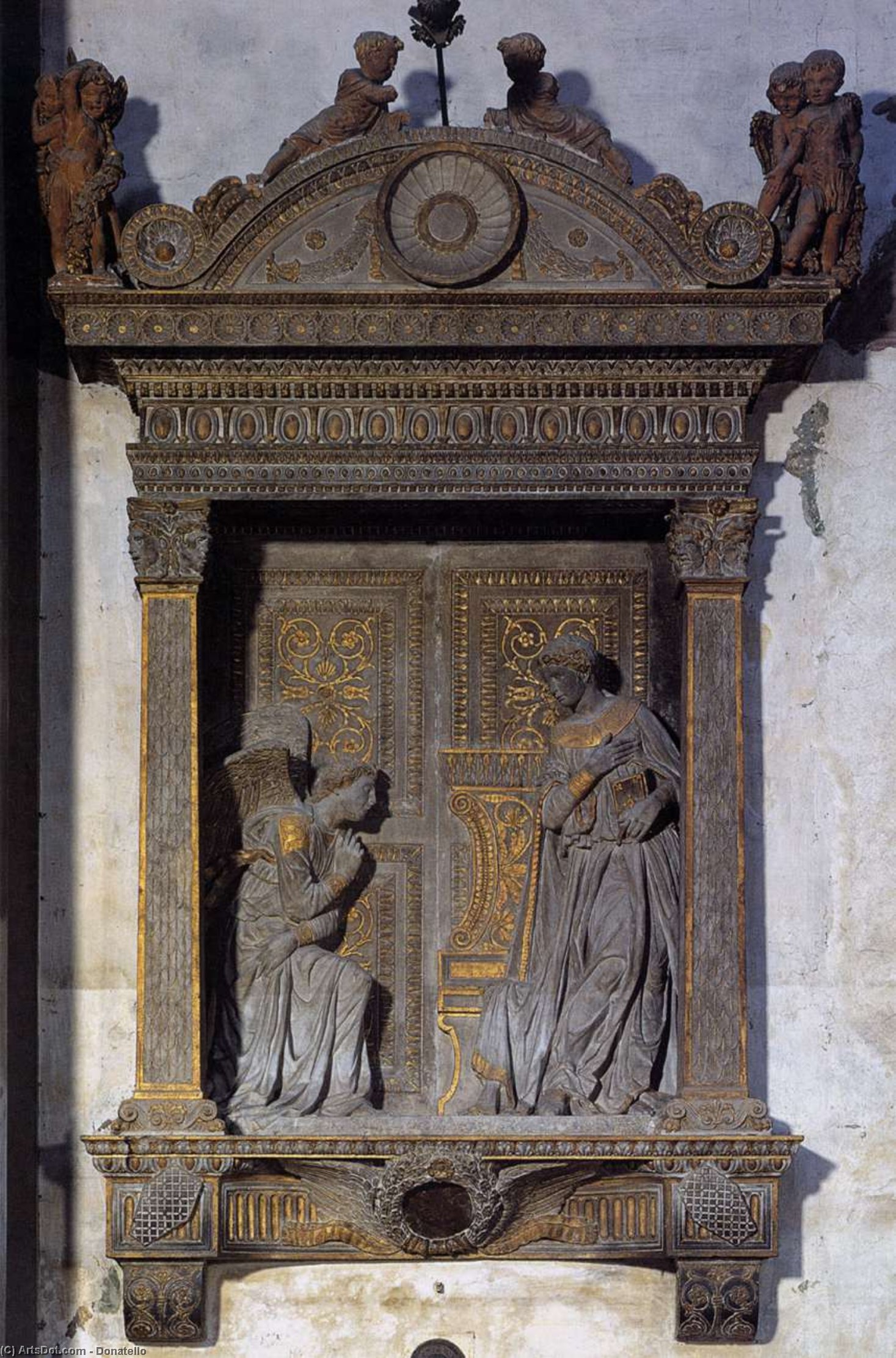 WikiOO.org - Енциклопедия за изящни изкуства - Живопис, Произведения на изкуството Donatello - Annunciation