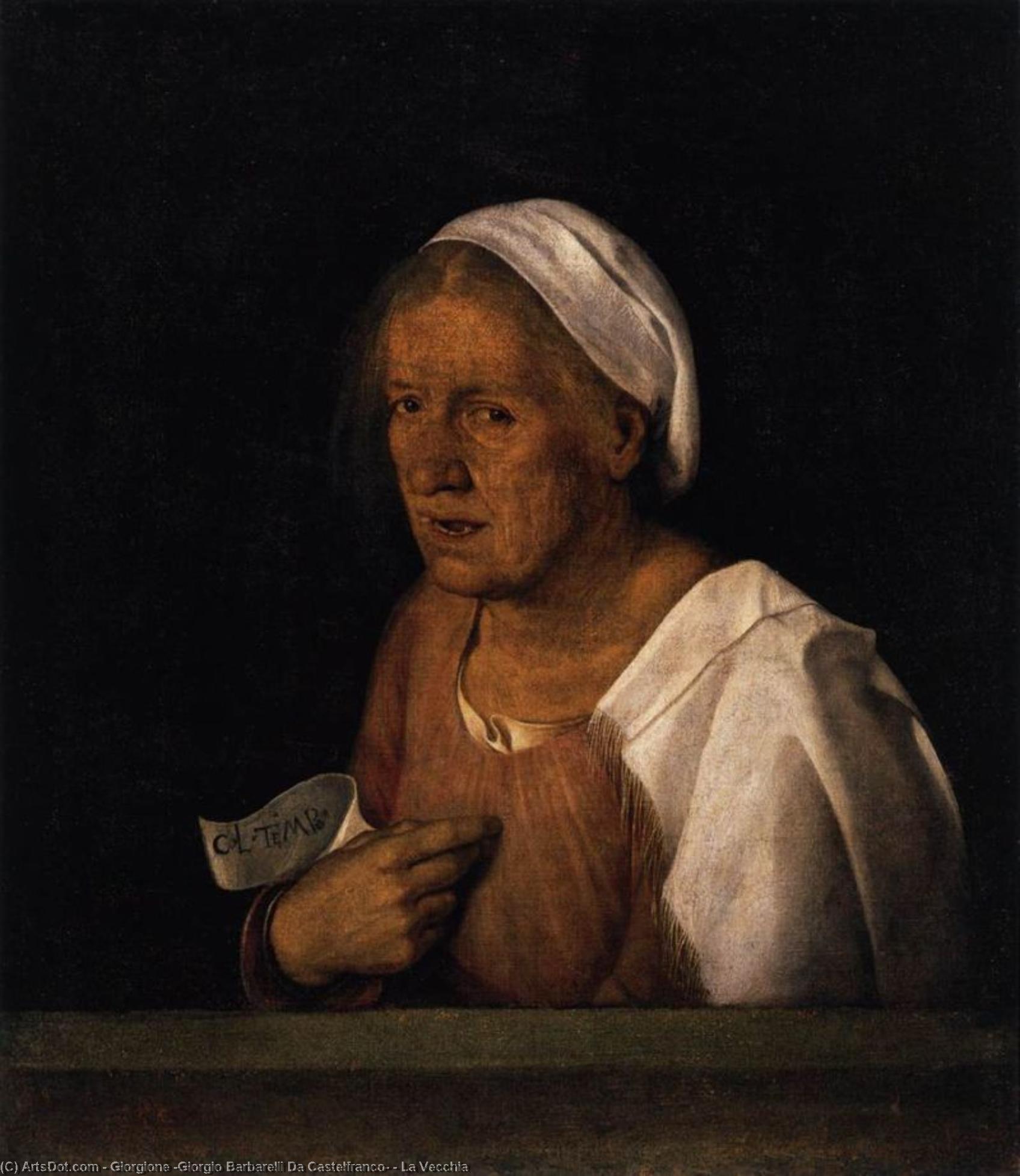 Wikioo.org - The Encyclopedia of Fine Arts - Painting, Artwork by Giorgione (Giorgio Barbarelli Da Castelfranco) - La Vecchia