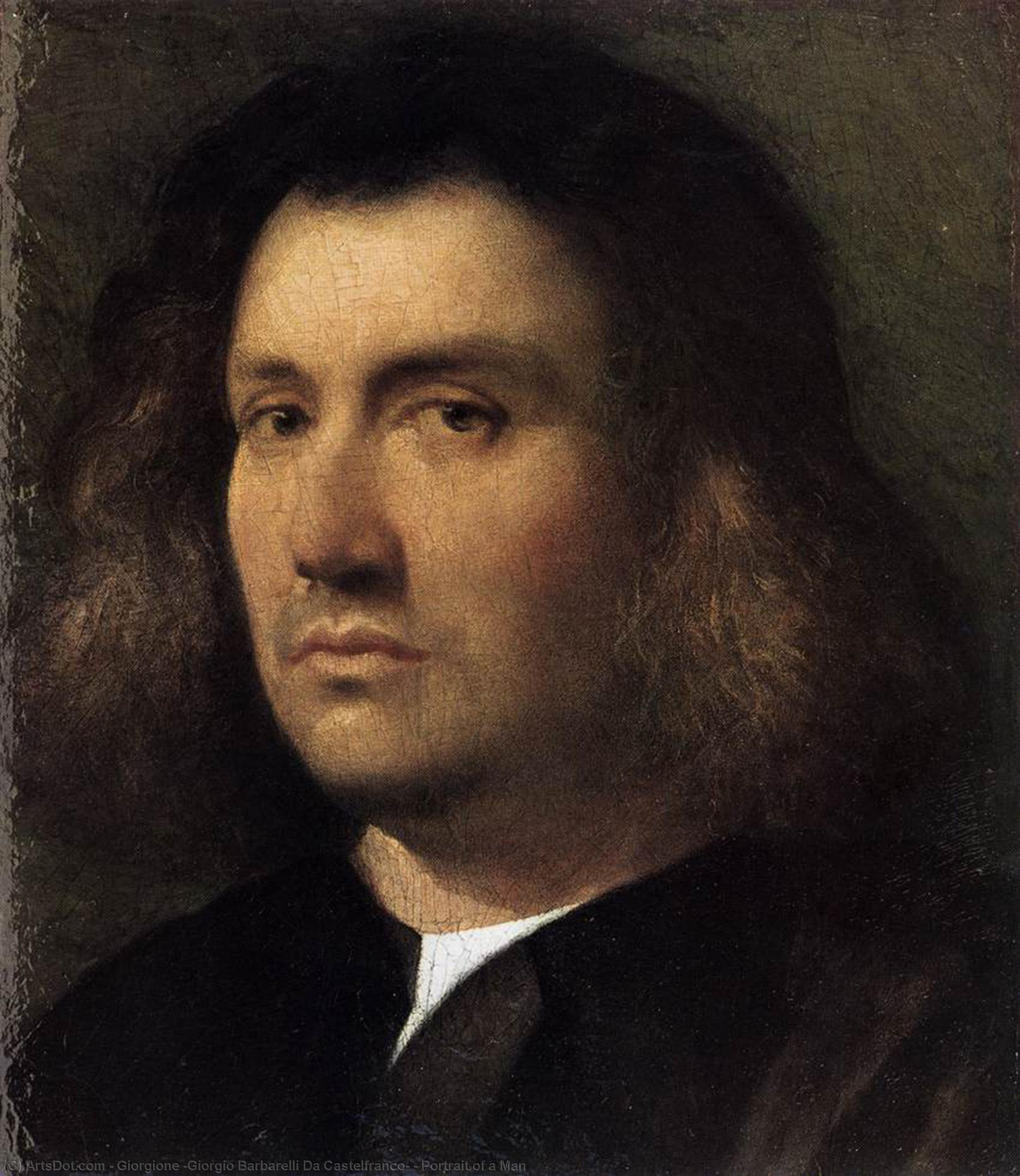 WikiOO.org - Güzel Sanatlar Ansiklopedisi - Resim, Resimler Giorgione (Giorgio Barbarelli Da Castelfranco) - Portrait of a Man
