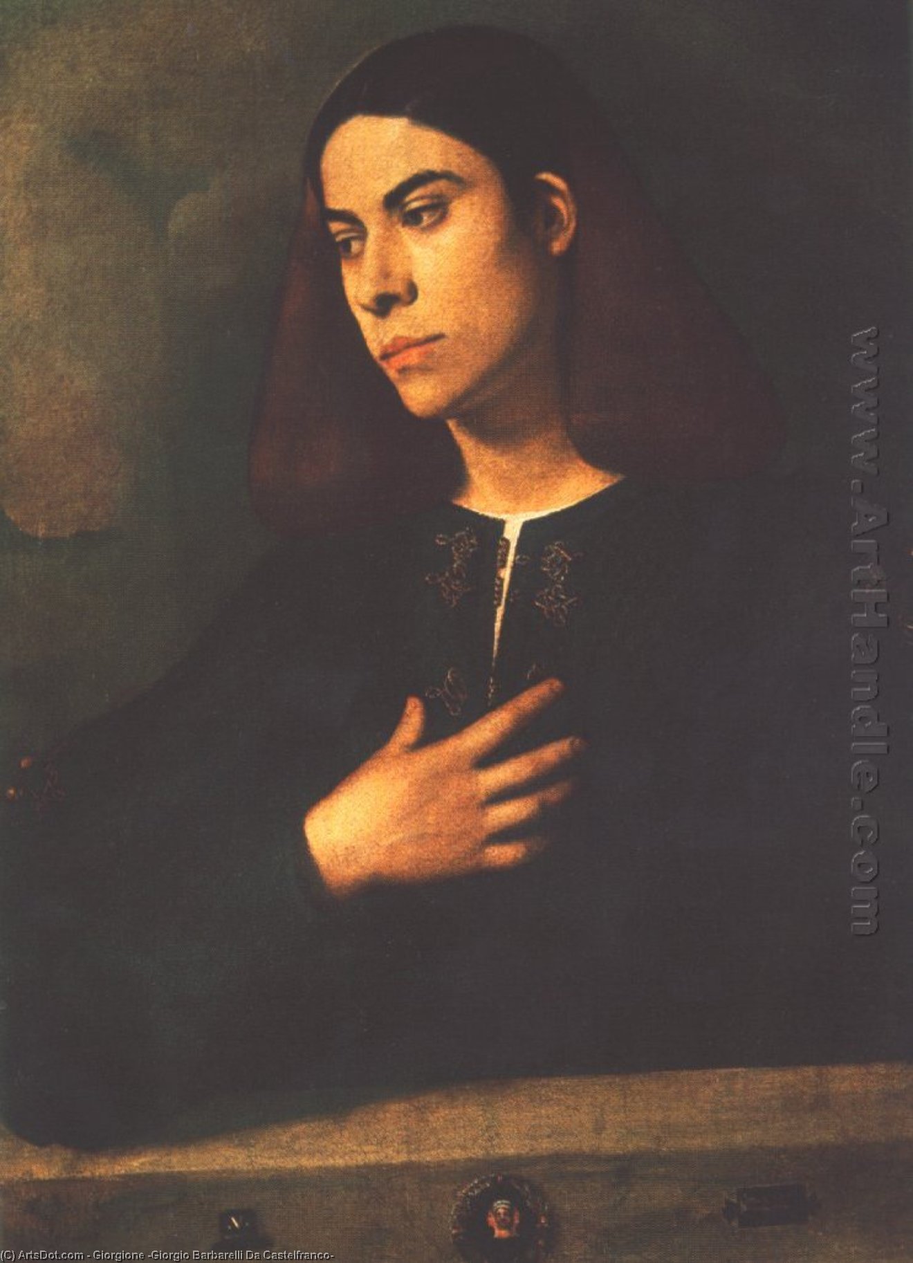 Wikioo.org - The Encyclopedia of Fine Arts - Painting, Artwork by Giorgione (Giorgio Barbarelli Da Castelfranco) - Portrait of a Young Man