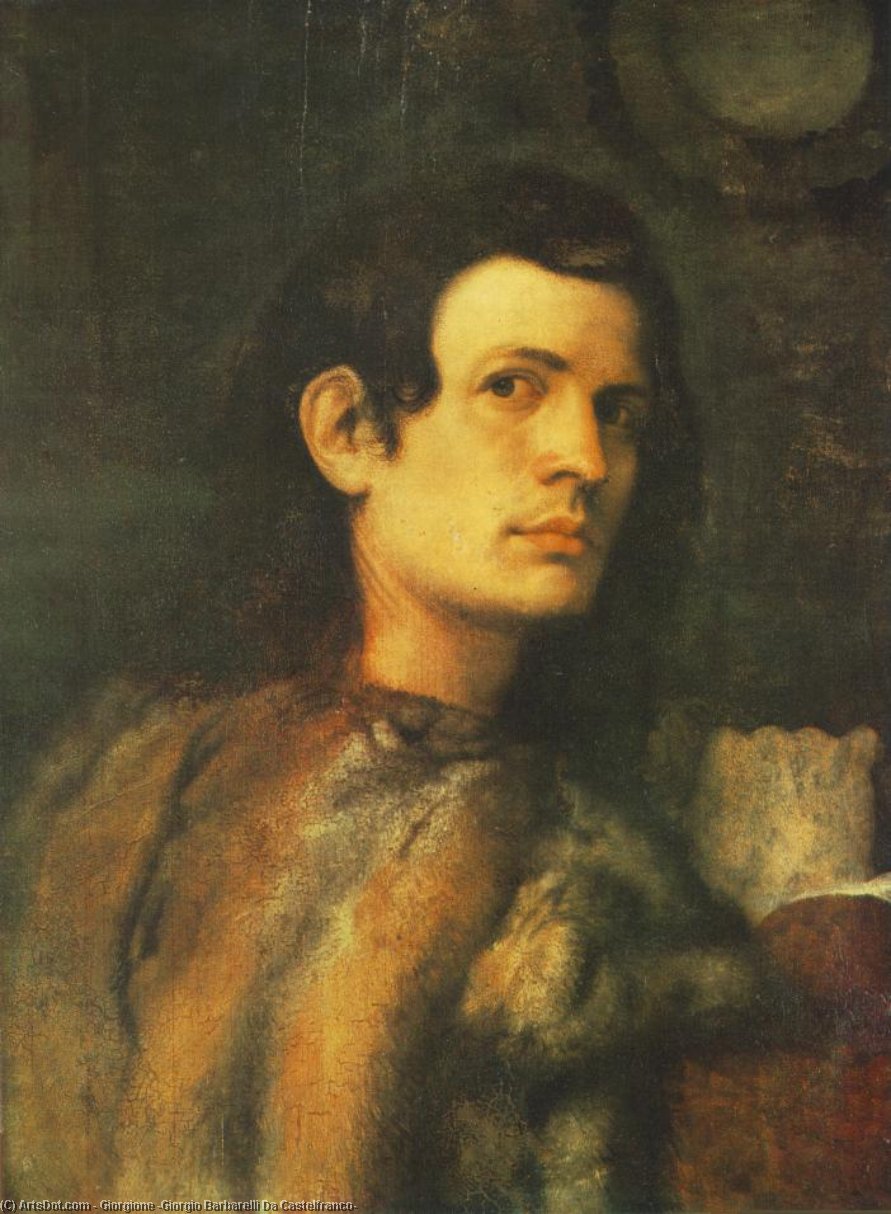 WikiOO.org - Encyclopedia of Fine Arts - Målning, konstverk Giorgione (Giorgio Barbarelli Da Castelfranco) - Portrait of a Young Man1