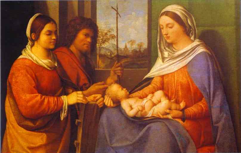 WikiOO.org - Енциклопедия за изящни изкуства - Живопис, Произведения на изкуството Giorgione (Giorgio Barbarelli Da Castelfranco) - Sacra Conversazione