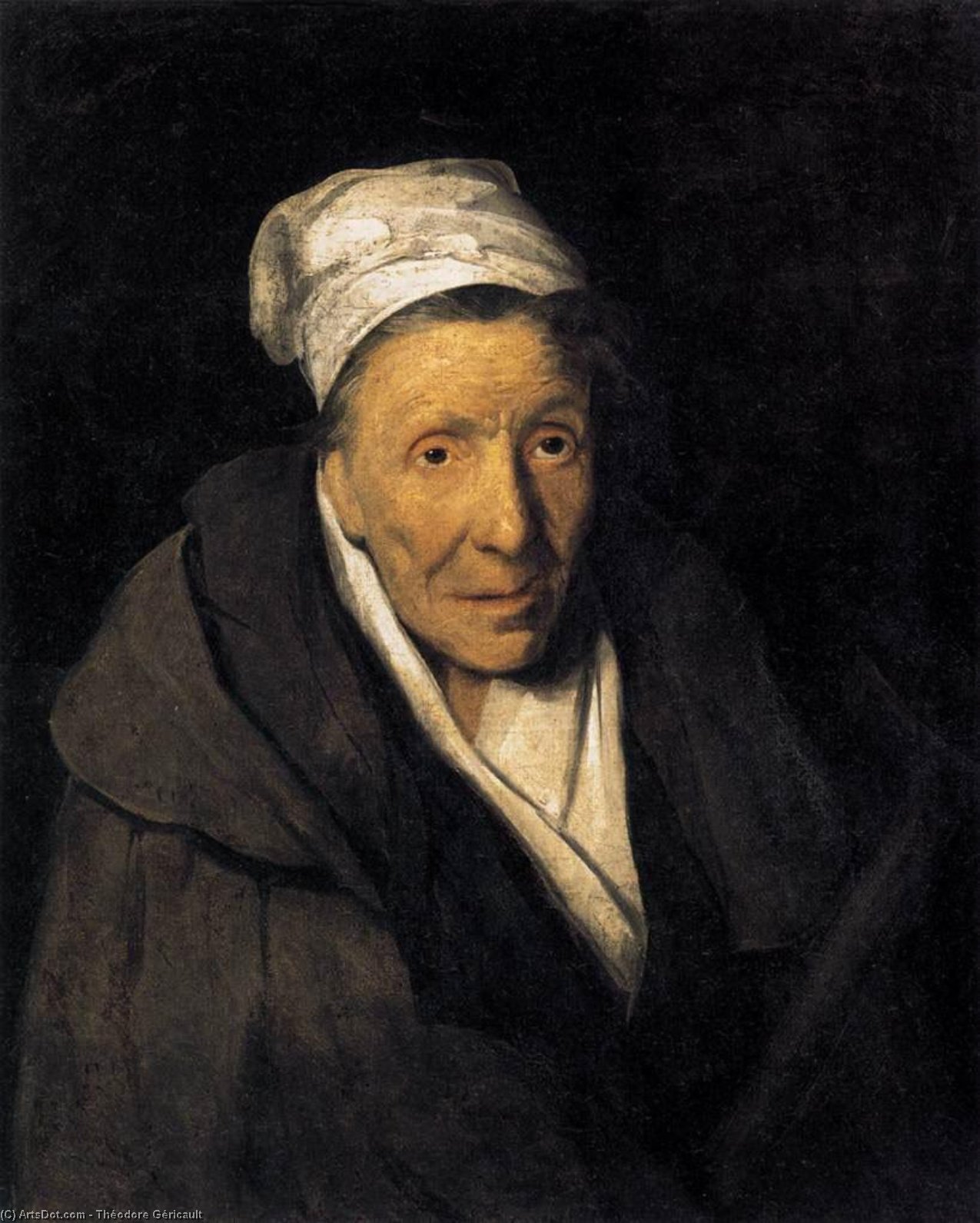 Wikoo.org - موسوعة الفنون الجميلة - اللوحة، العمل الفني Jean-Louis André Théodore Géricault - A Madwoman and Compulsive Gambler