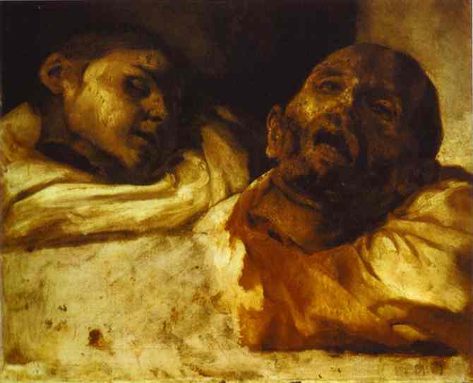 WikiOO.org - Enciclopedia of Fine Arts - Pictura, lucrări de artă Jean-Louis André Théodore Géricault - Heads Severed