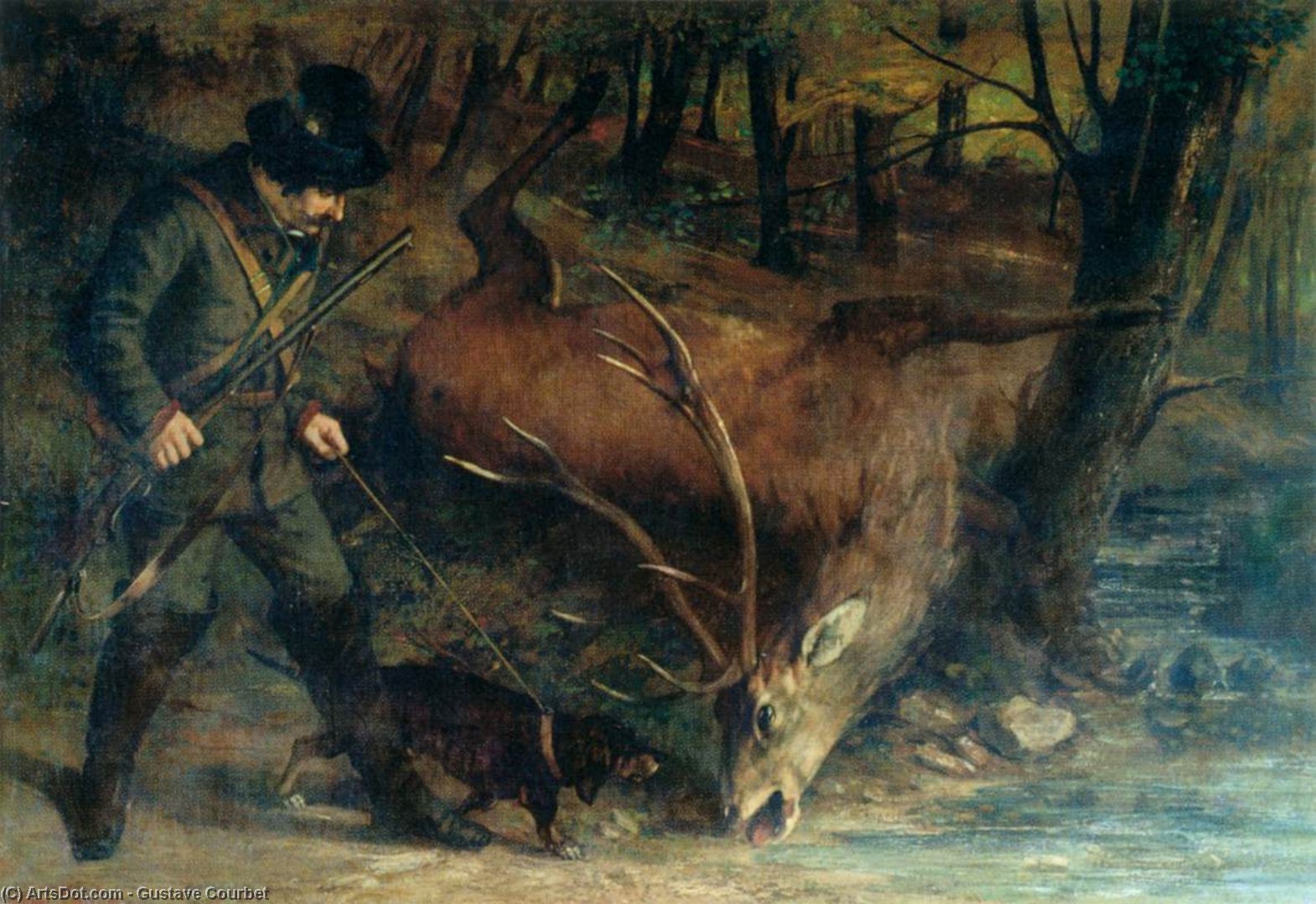 Wikioo.org - The Encyclopedia of Fine Arts - Painting, Artwork by Gustave Courbet - The German Huntsman