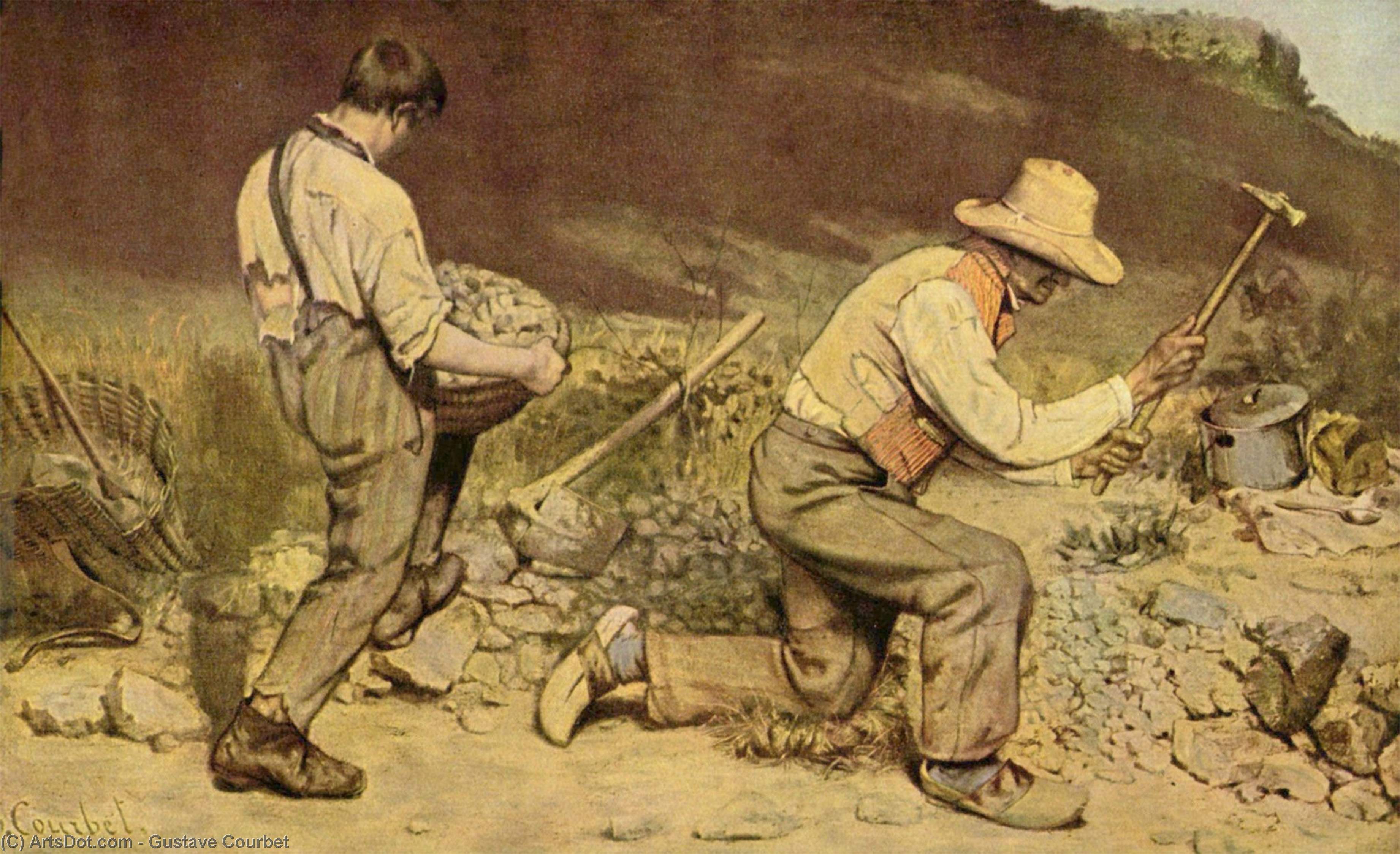 WikiOO.org - Encyclopedia of Fine Arts - Maleri, Artwork Gustave Courbet - The Stone Breakers