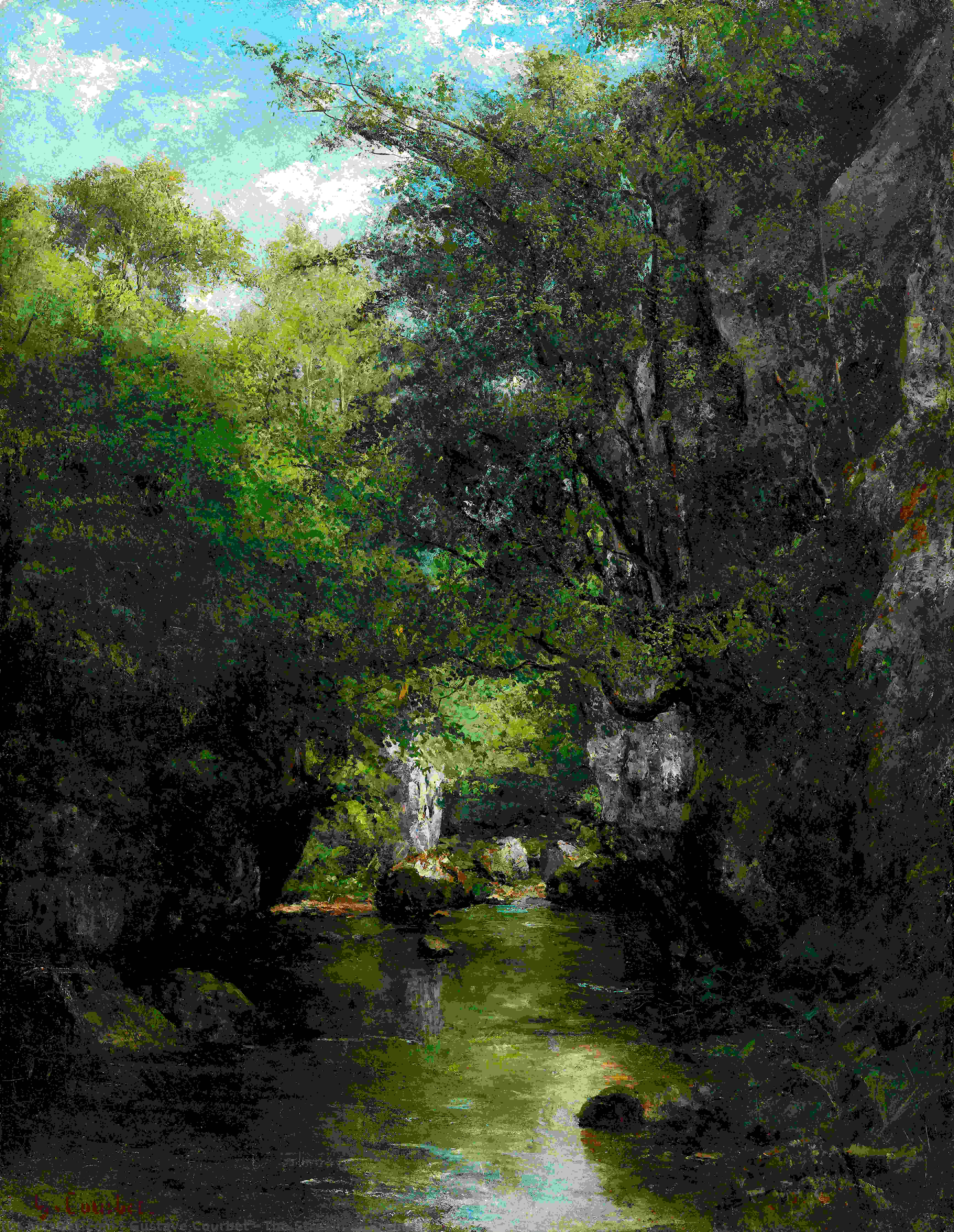 Wikioo.org - The Encyclopedia of Fine Arts - Painting, Artwork by Gustave Courbet - The Stream at Brème