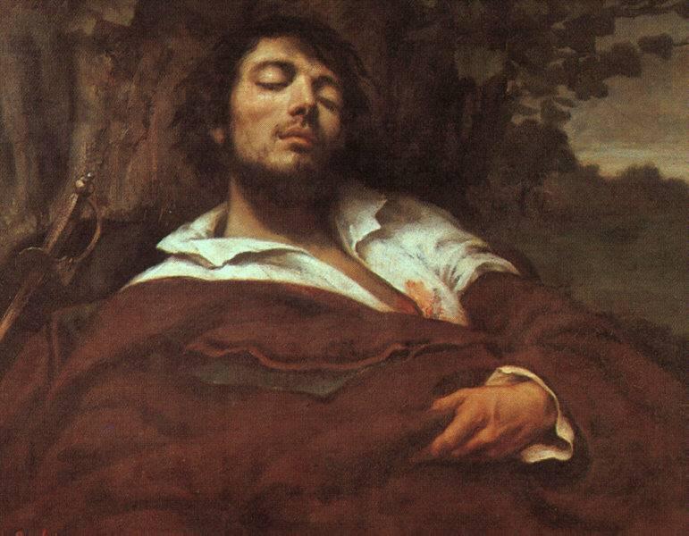 Wikioo.org – La Enciclopedia de las Bellas Artes - Pintura, Obras de arte de Gustave Courbet - el hombre herido