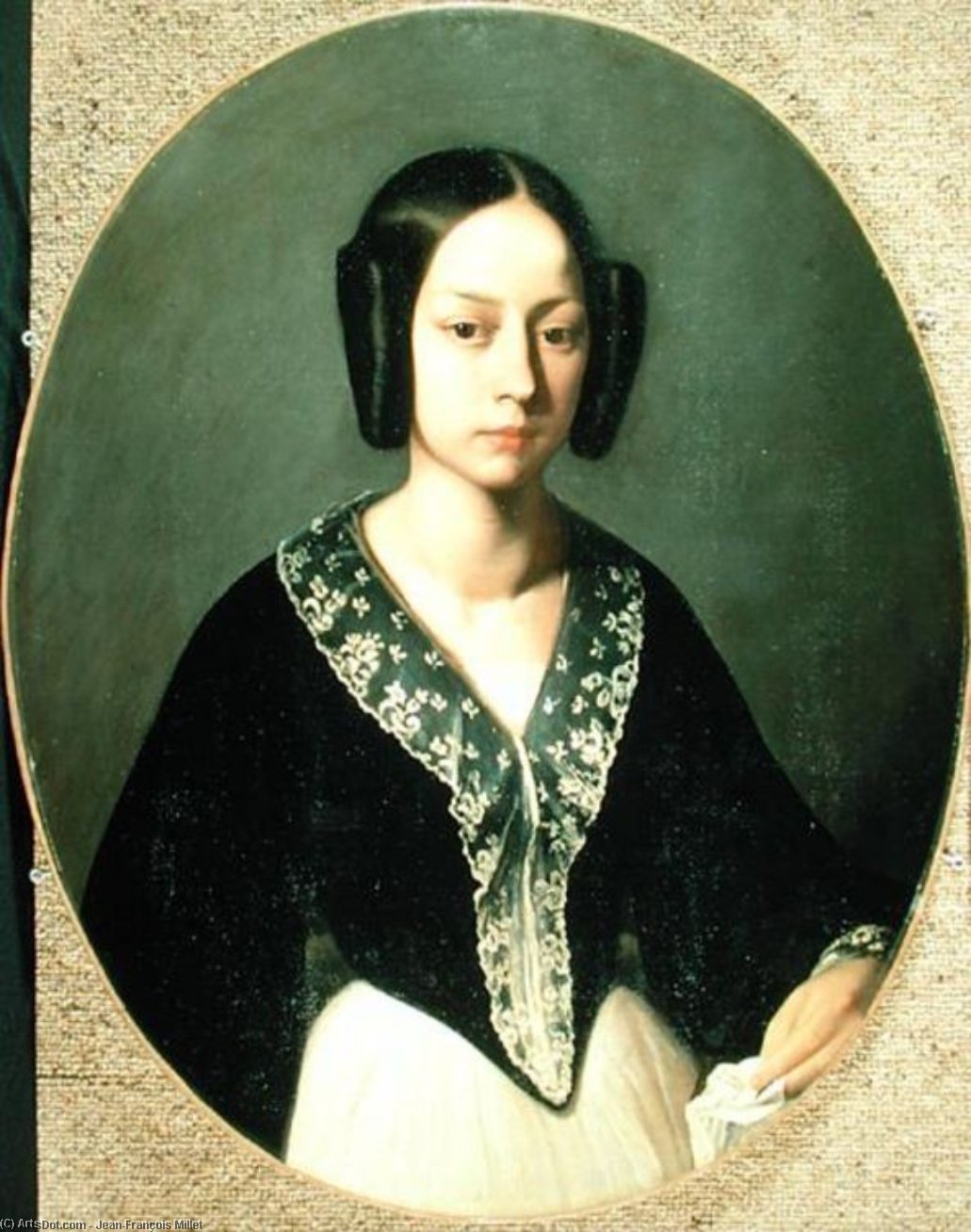 WikiOO.org - אנציקלופדיה לאמנויות יפות - ציור, יצירות אמנות Jean-François Millet - Madame Lefranc