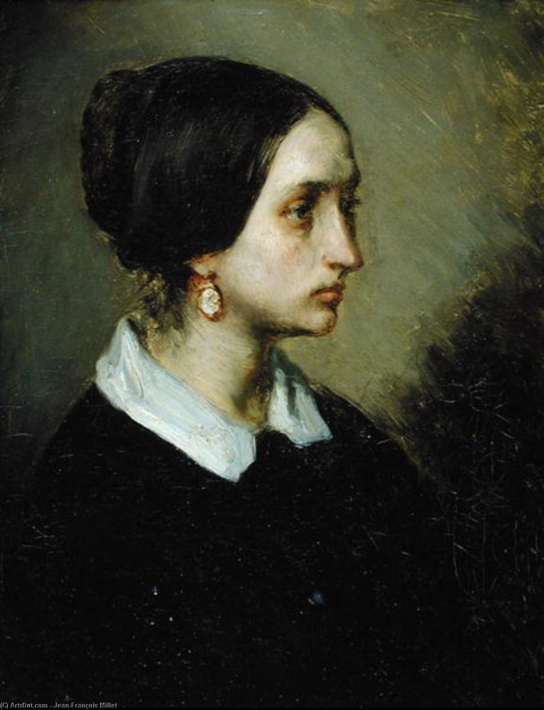 Wikioo.org - The Encyclopedia of Fine Arts - Painting, Artwork by Jean-François Millet - Portrait of Madame Ono
