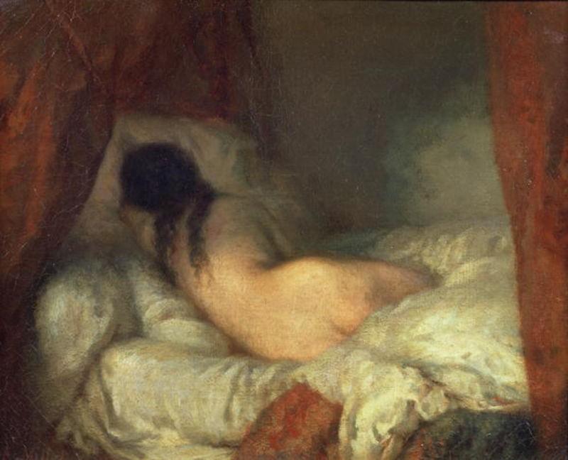 Wikioo.org - The Encyclopedia of Fine Arts - Painting, Artwork by Jean-François Millet - Reclining Female Nude