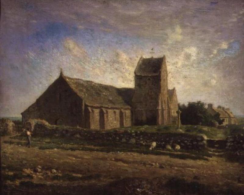 Wikioo.org - The Encyclopedia of Fine Arts - Painting, Artwork by Jean-François Millet - The Church at Greville