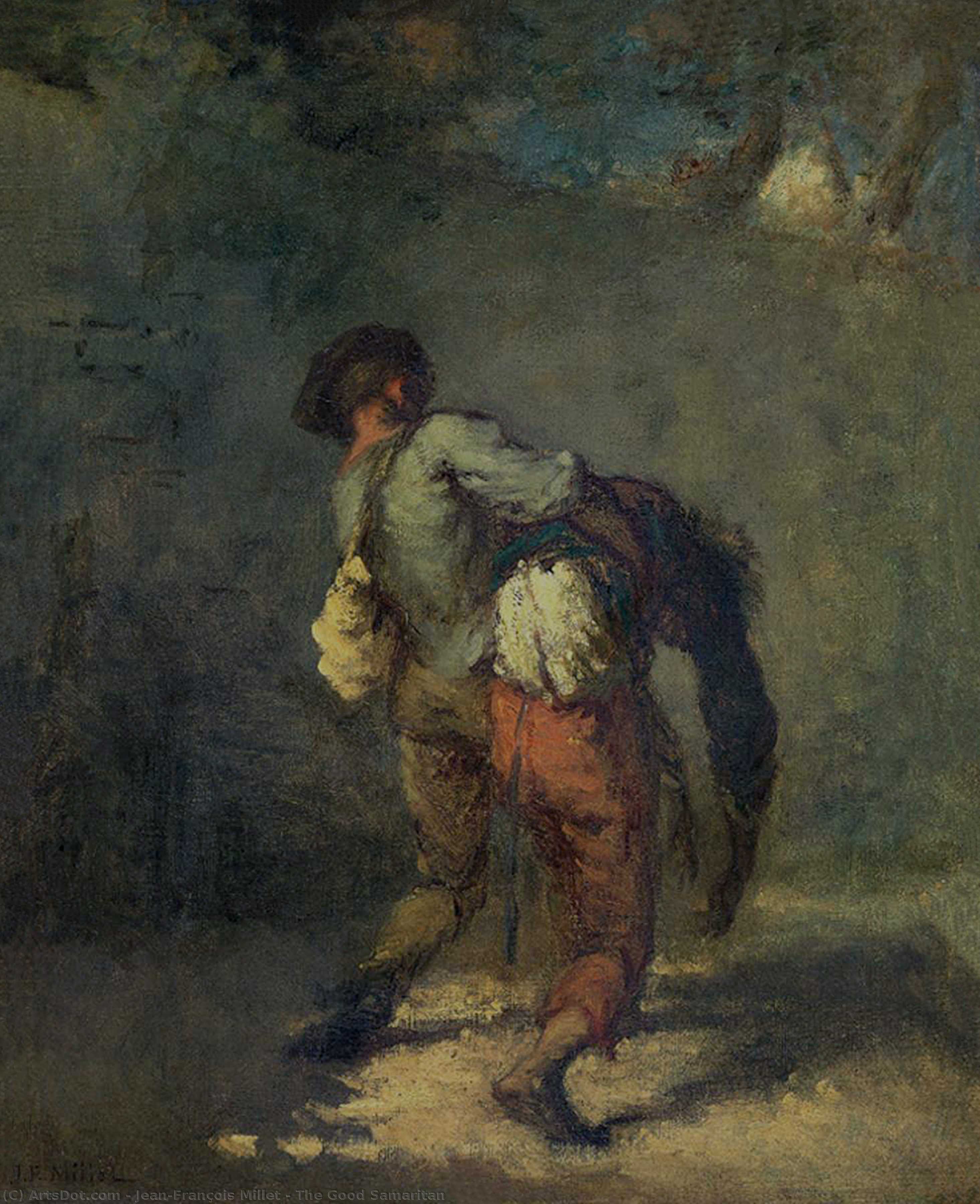 Wikioo.org - The Encyclopedia of Fine Arts - Painting, Artwork by Jean-François Millet - The Good Samaritan