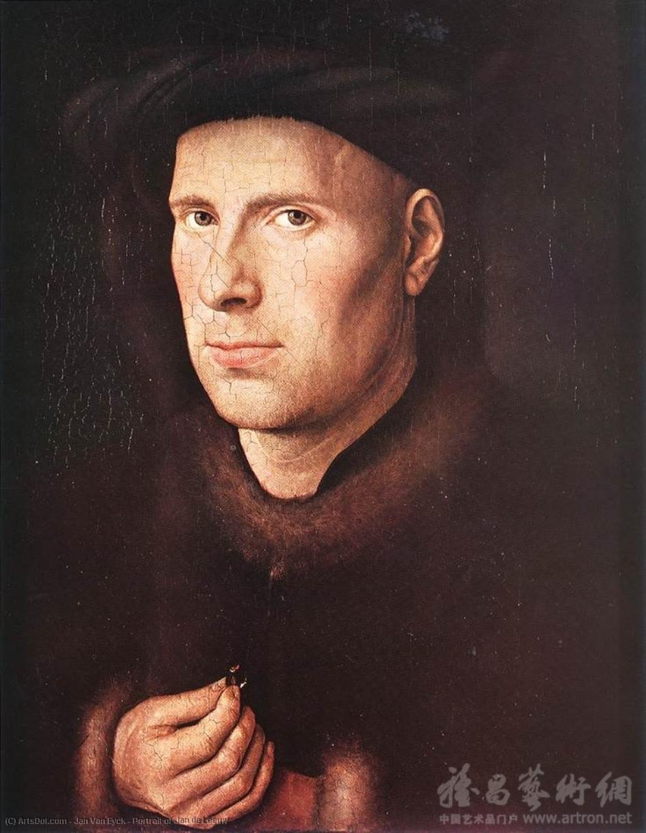 Wikioo.org – La Enciclopedia de las Bellas Artes - Pintura, Obras de arte de Jan Van Eyck - Botas retrato de jan delaware Leeuw