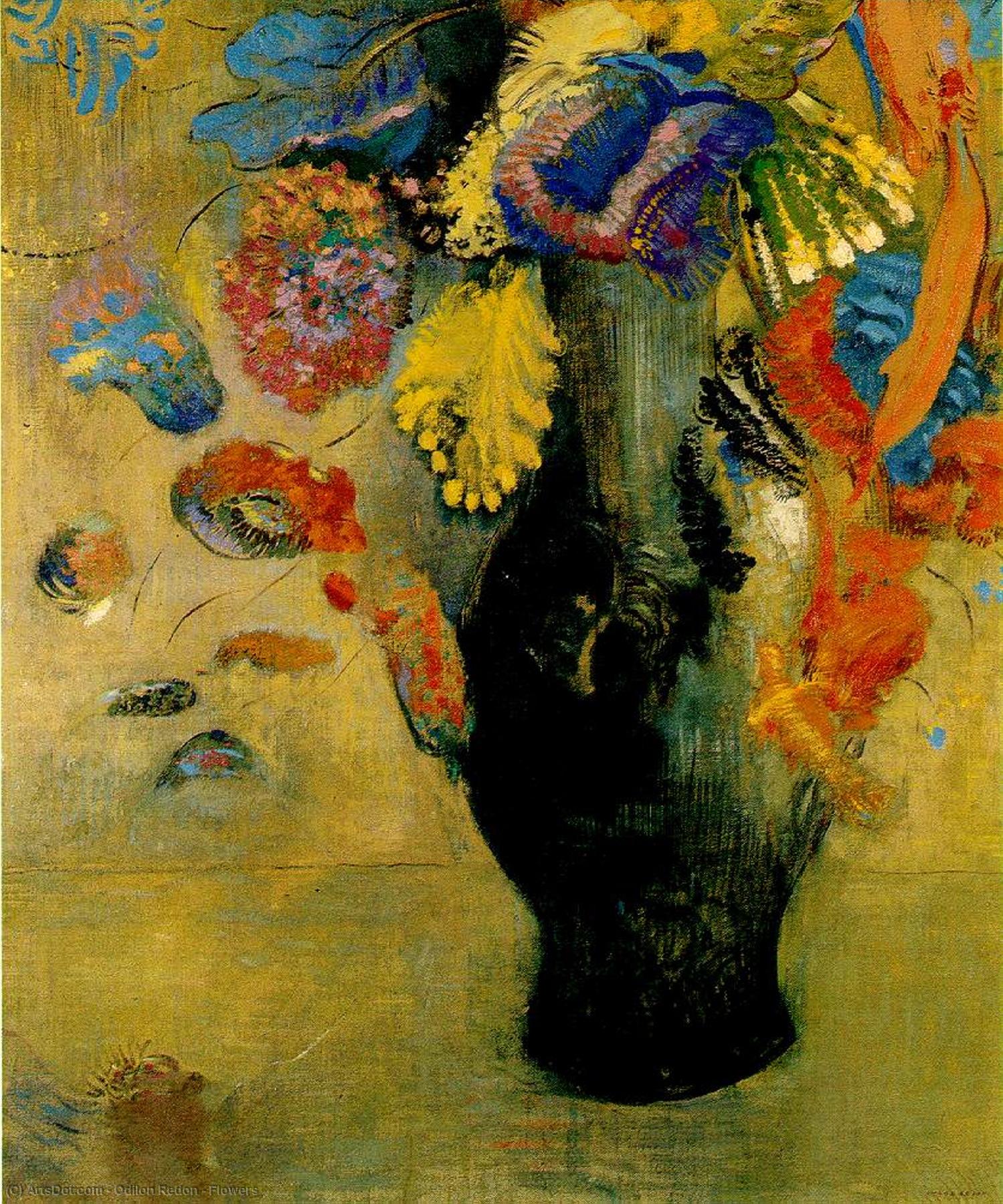 WikiOO.org - Enciclopedia of Fine Arts - Pictura, lucrări de artă Odilon Redon - Flowers