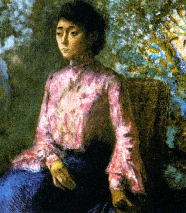 Wikioo.org - The Encyclopedia of Fine Arts - Painting, Artwork by Odilon Redon - Portrait de Mademoiselle Jeanne Chaîne