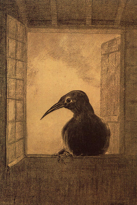 Wikioo.org - The Encyclopedia of Fine Arts - Painting, Artwork by Odilon Redon - The Raven