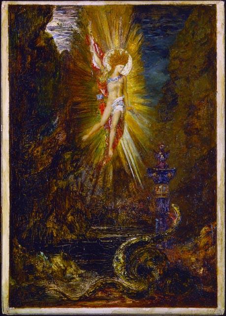 Wikioo.org – L'Encyclopédie des Beaux Arts - Peinture, Oeuvre de Gustave Moreau - Apollon vainqueur du serpent Python