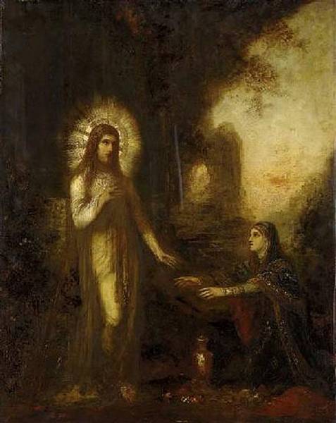 WikiOO.org - Encyclopedia of Fine Arts - Lukisan, Artwork Gustave Moreau - Christ and Mary Magdalene
