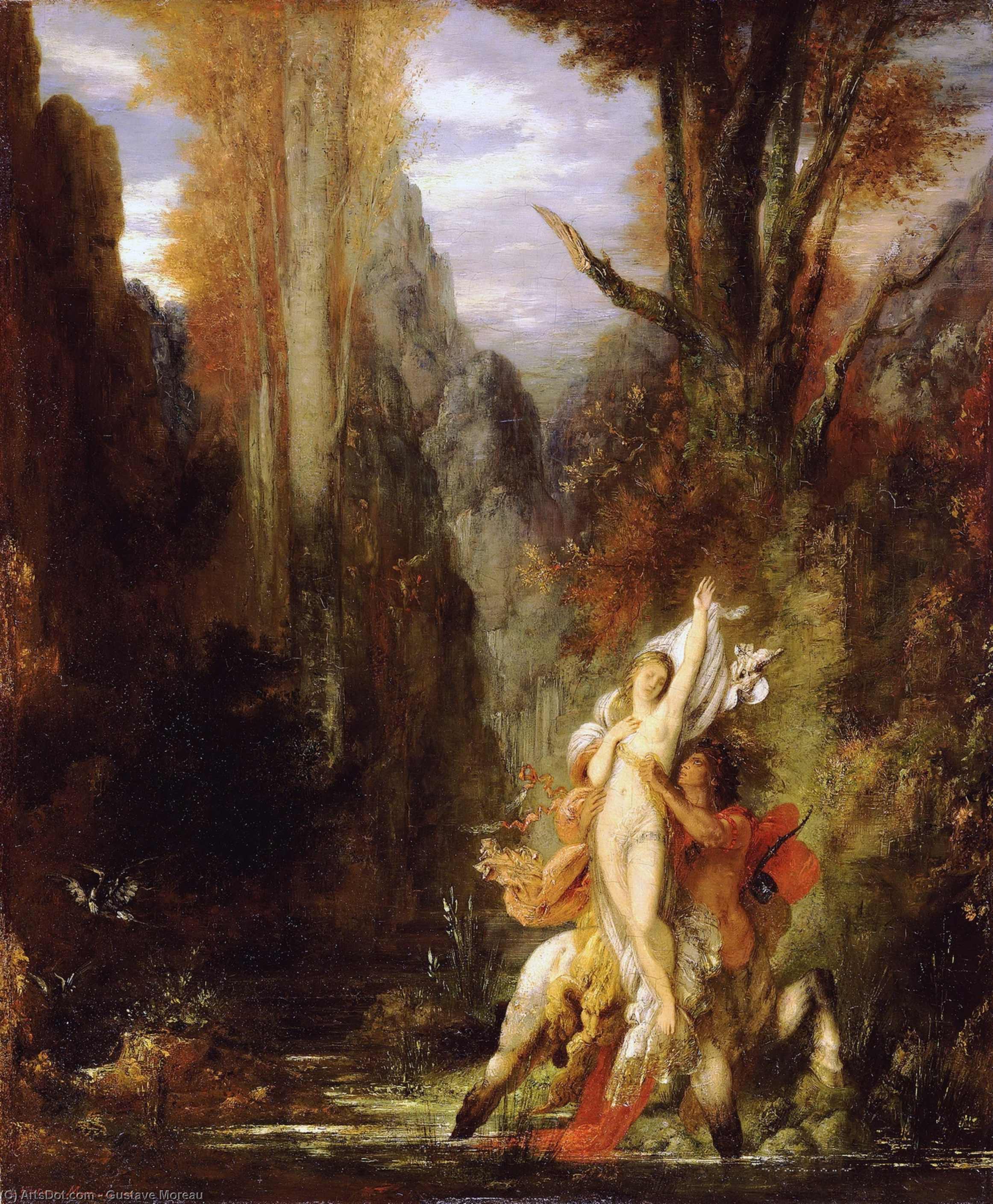 Wikioo.org - The Encyclopedia of Fine Arts - Painting, Artwork by Gustave Moreau - Dejanira (Autumn)