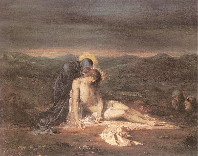 Wikioo.org – La Enciclopedia de las Bellas Artes - Pintura, Obras de arte de Gustave Moreau - PIETÀ1