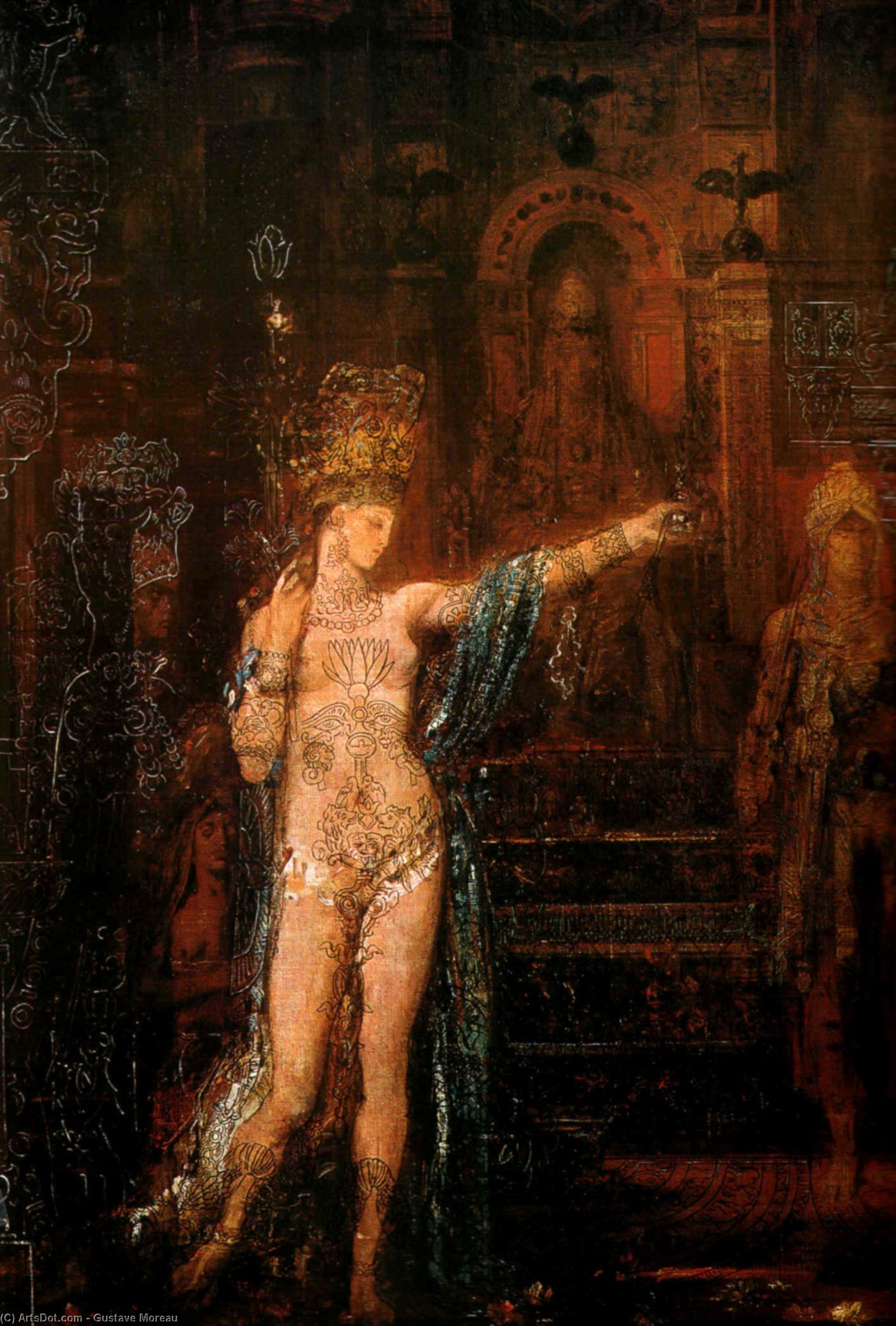 Wikoo.org - موسوعة الفنون الجميلة - اللوحة، العمل الفني Gustave Moreau - Salome