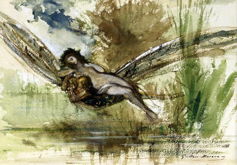 Wikioo.org - The Encyclopedia of Fine Arts - Painting, Artwork by Gustave Moreau - The Dragonfly