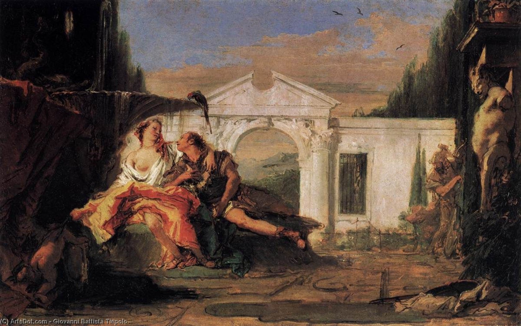 WikiOO.org - Encyclopedia of Fine Arts - Maleri, Artwork Giovanni Battista Tiepolo - Rinaldo and Armida1