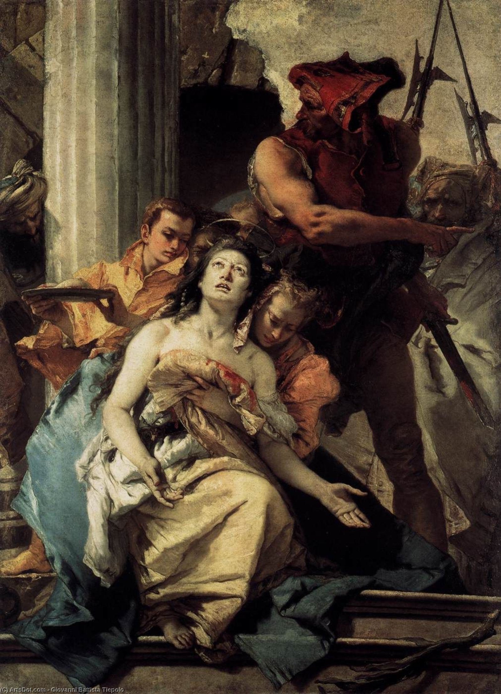 Wikioo.org - The Encyclopedia of Fine Arts - Painting, Artwork by Giovanni Battista Tiepolo - The Martyrdom of St Agatha
