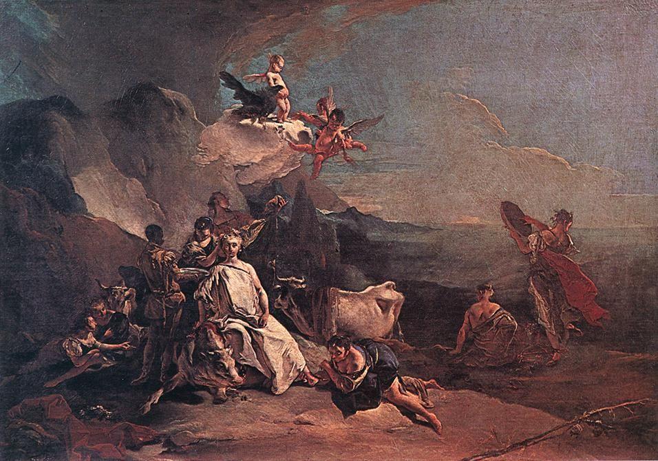 WikiOO.org - Enciklopedija dailės - Tapyba, meno kuriniai Giovanni Battista Tiepolo - The Rape of Europa