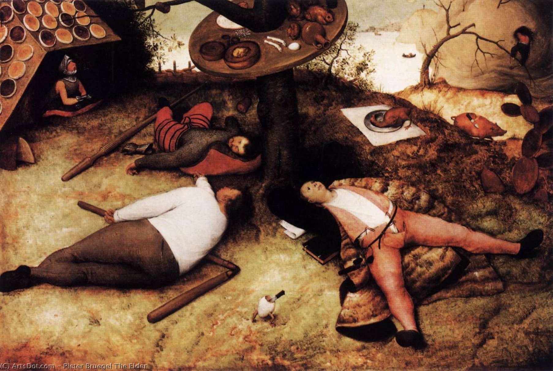 WikiOO.org - Enciclopédia das Belas Artes - Pintura, Arte por Pieter Bruegel The Elder - The Land of Cockaigne