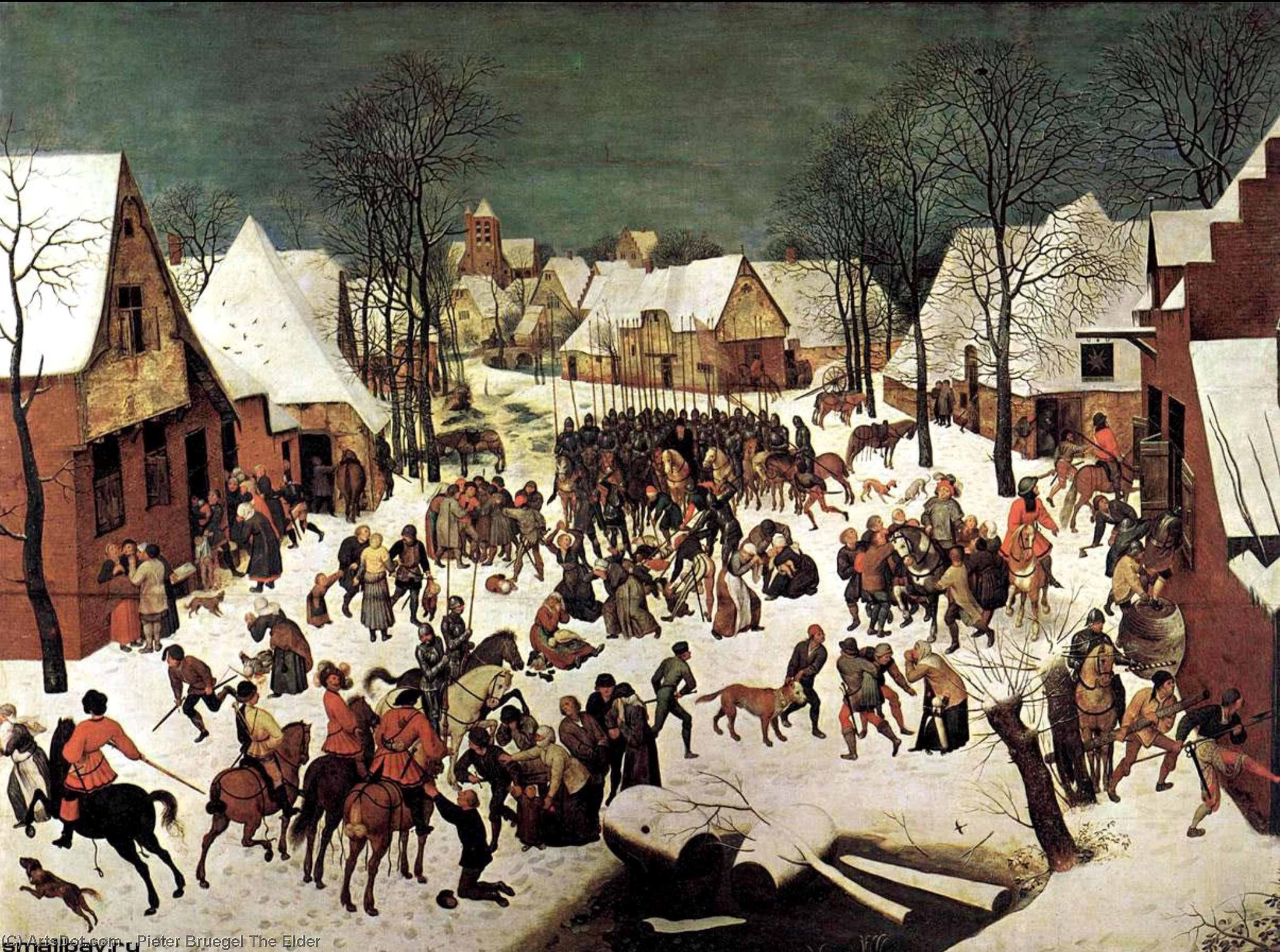 Wikioo.org - Bách khoa toàn thư về mỹ thuật - Vẽ tranh, Tác phẩm nghệ thuật Pieter Bruegel The Elder - The Massacre of the Innocents