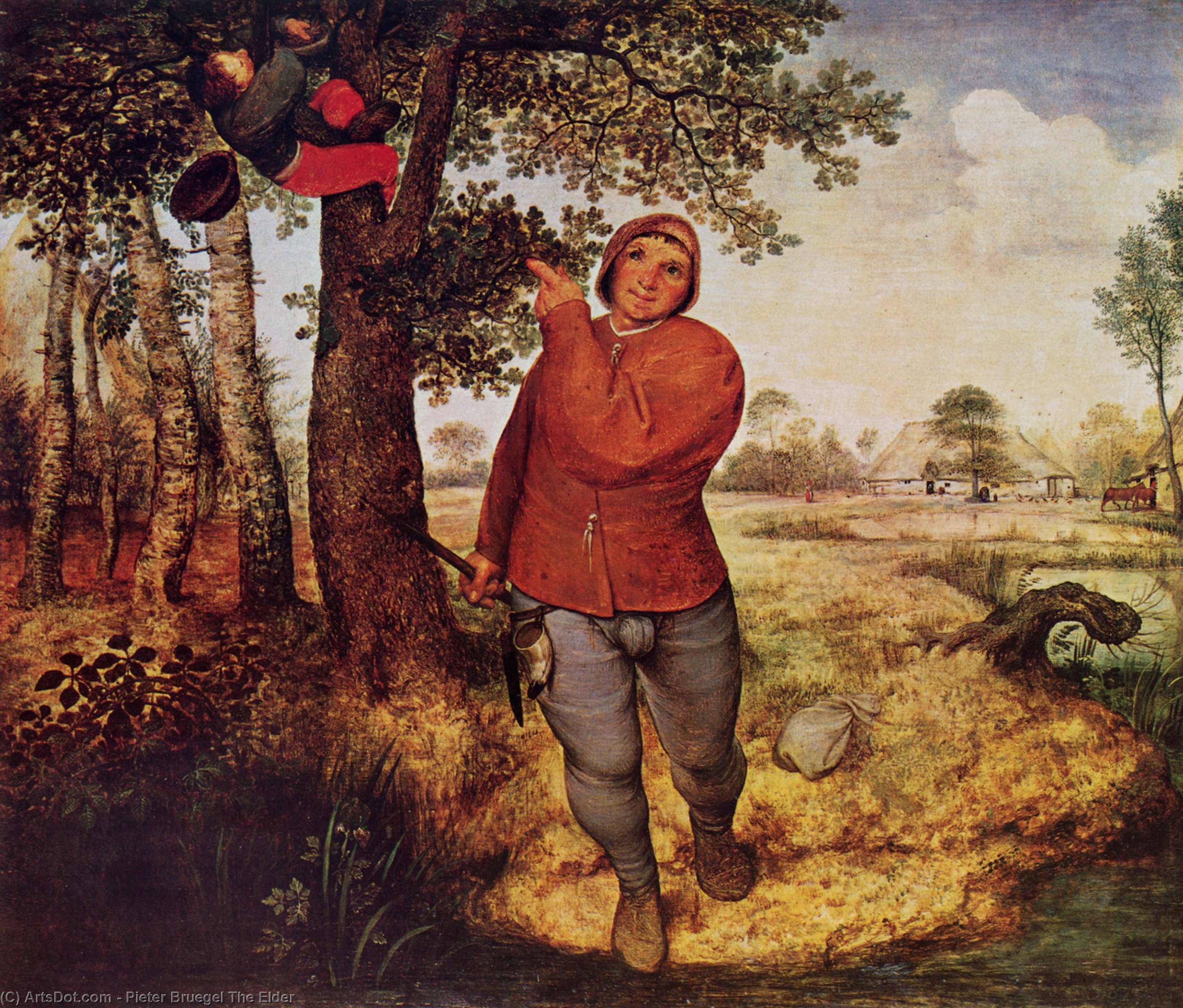 WikiOO.org - Encyclopedia of Fine Arts - Malba, Artwork Pieter Bruegel The Elder - The Peasant and the Birdnester
