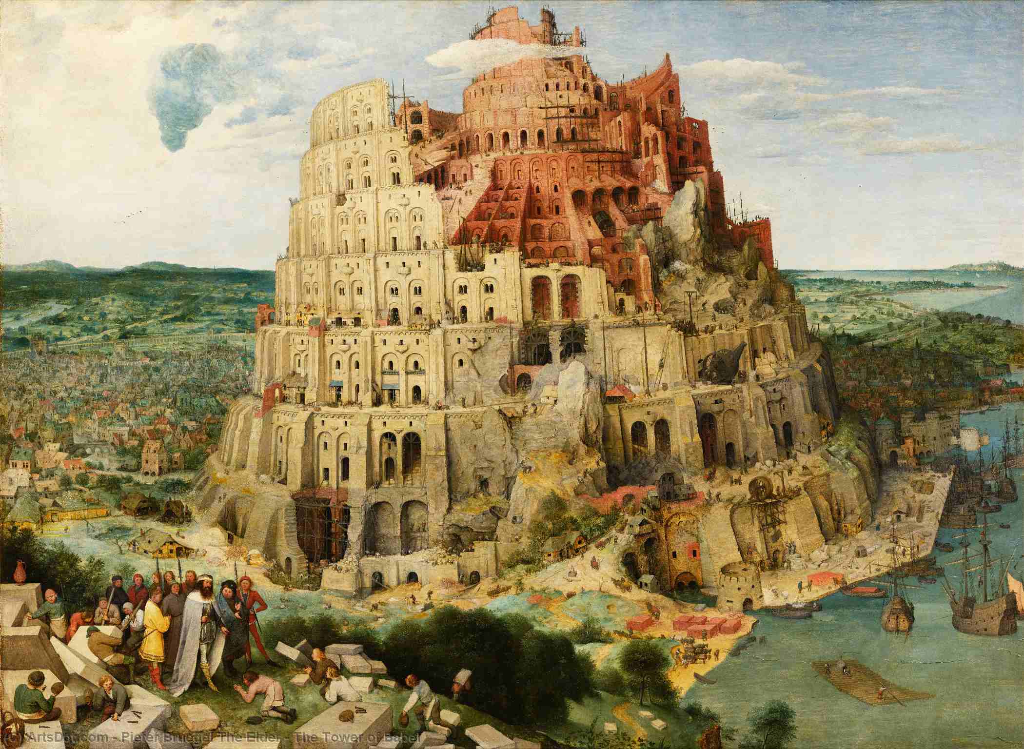 WikiOO.org - Encyclopedia of Fine Arts - Schilderen, Artwork Pieter Bruegel The Elder - The Tower of Babel