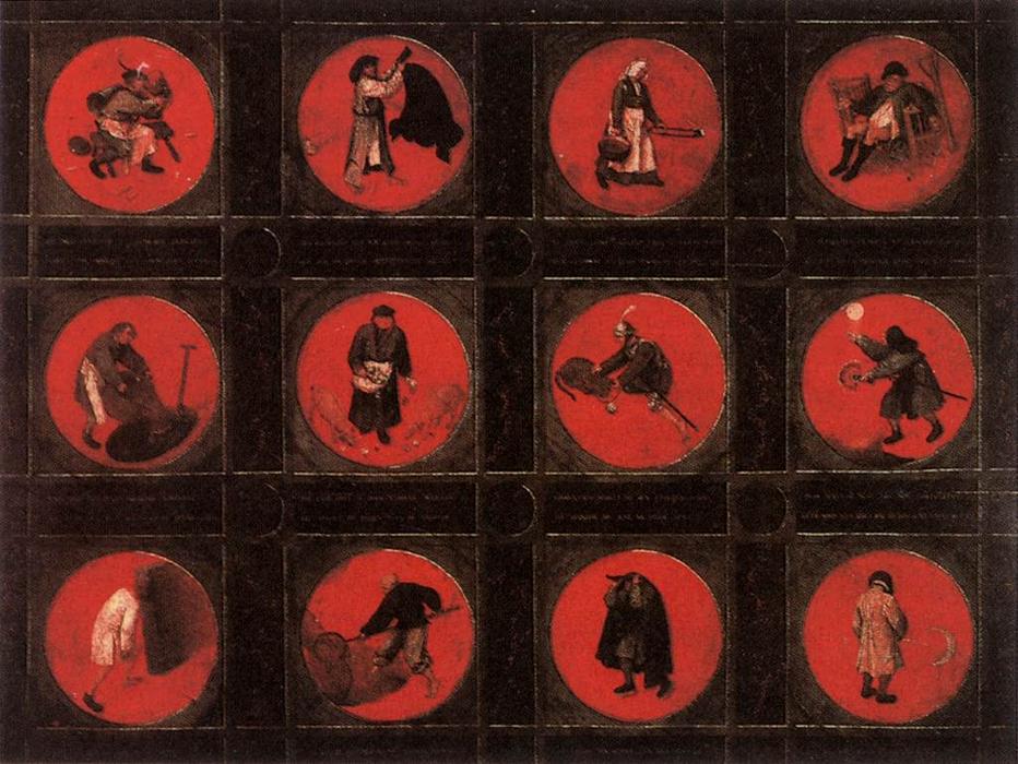 WikiOO.org - Güzel Sanatlar Ansiklopedisi - Resim, Resimler Pieter Bruegel The Elder - Twelve Proverbs