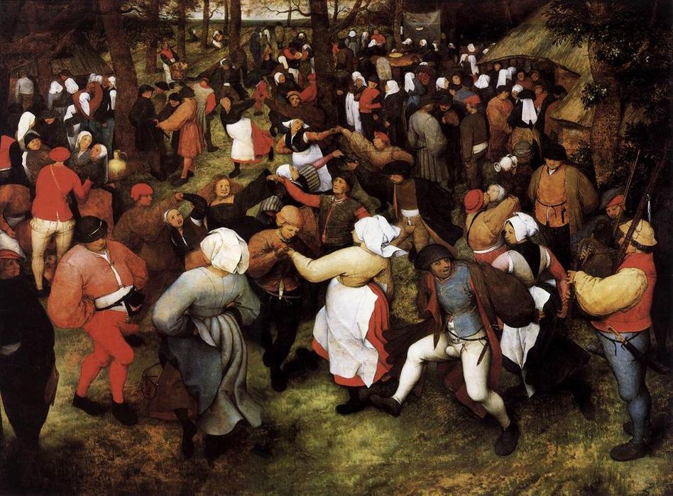 WikiOO.org - Encyclopedia of Fine Arts - Maľba, Artwork Pieter Bruegel The Elder - Wedding Dance in the Open Air