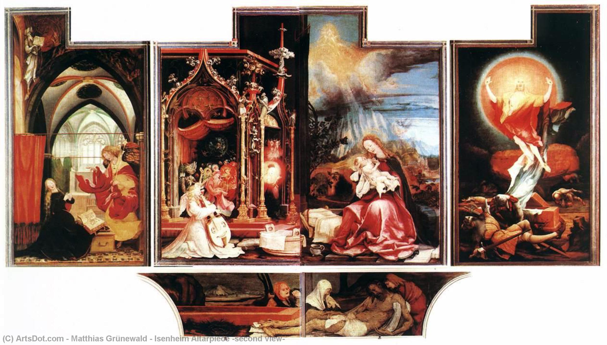 Wikioo.org – La Enciclopedia de las Bellas Artes - Pintura, Obras de arte de Matthias Grünewald - retablo de isenheim ( segunda vista )