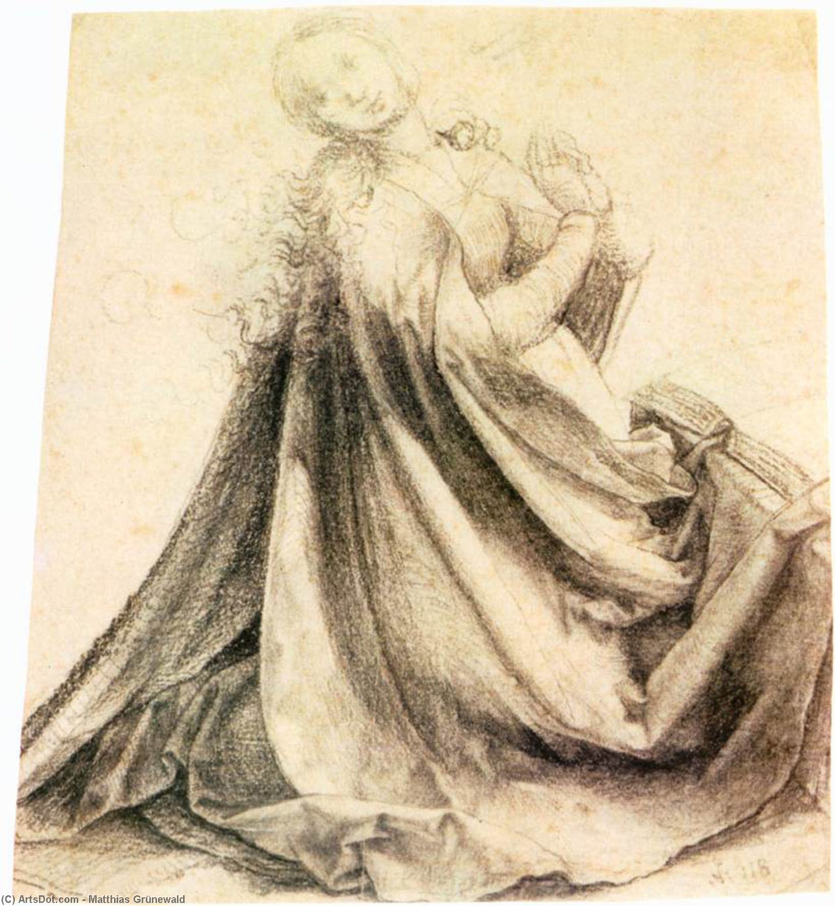 WikiOO.org - Encyclopedia of Fine Arts - Festés, Grafika Matthias Grünewald - Virgin of the Annunciation