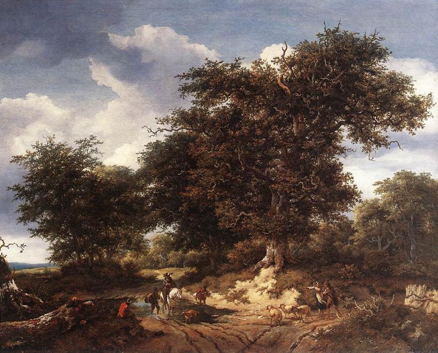 Wikioo.org - The Encyclopedia of Fine Arts - Painting, Artwork by Jacob Isaakszoon Van Ruisdael (Ruysdael) - The Great Oak
